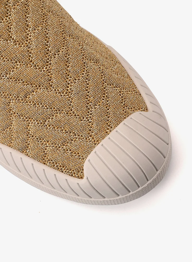 Carmen Steffens  Golden Lurex Sneakers for Women | Best Price UAE