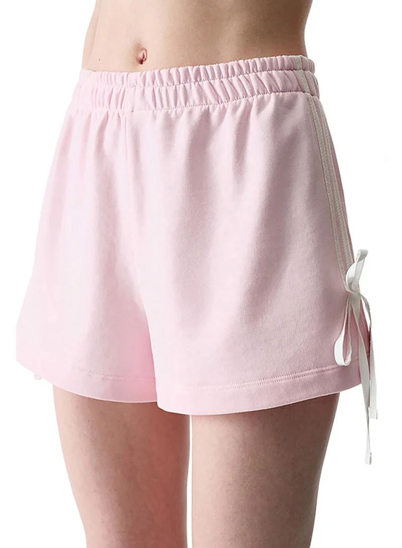 Penti Women's Cotton Sports Bow Detailed Shorts - Light Pink