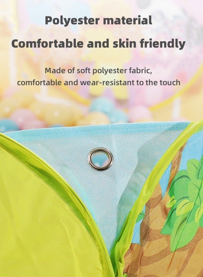 PYEBE Foldable Ball Pit Pop Up Tent Playhouse With Basketball Hoop And Plastic Balls - Image 3