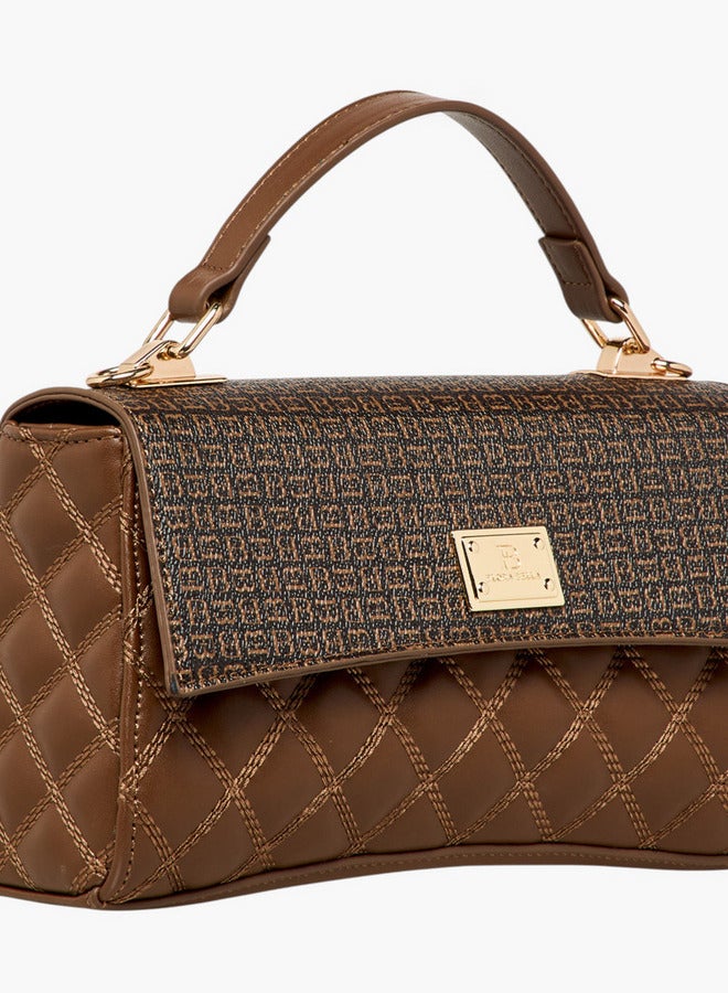 فلورا بيلا من شو إكسبرس حقيبة ساتشيل نسائية بطبعة شعار مع حزام قابل للفصل  - Image 5