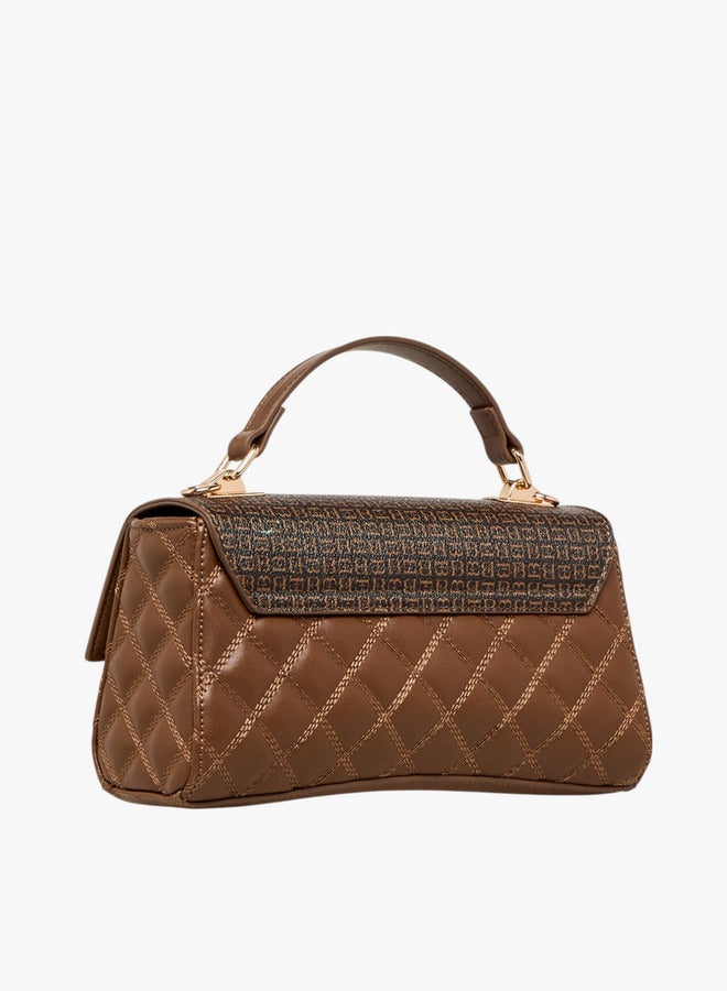 فلورا بيلا من شو إكسبرس حقيبة ساتشيل نسائية بطبعة شعار مع حزام قابل للفصل  - Image 4