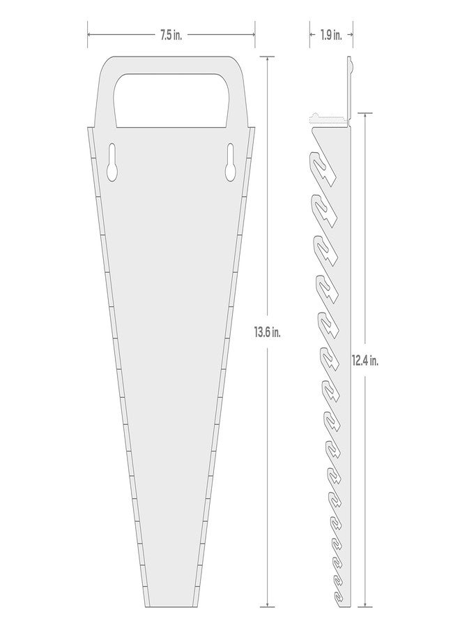 TEKTON 15-Tool Combination Wrench Holder (Black) | 79352 | Made in USA - Image 3