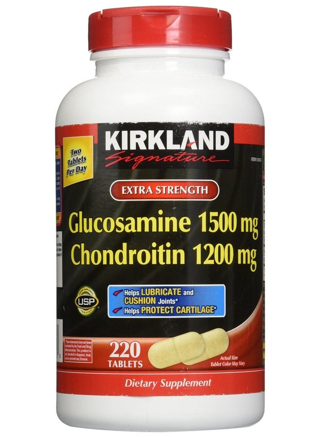 Kirkland Signature Extra Strength Glucosamine 1500 Mg Chondroitin 1200 Mg 220 Tablets  - Image 2