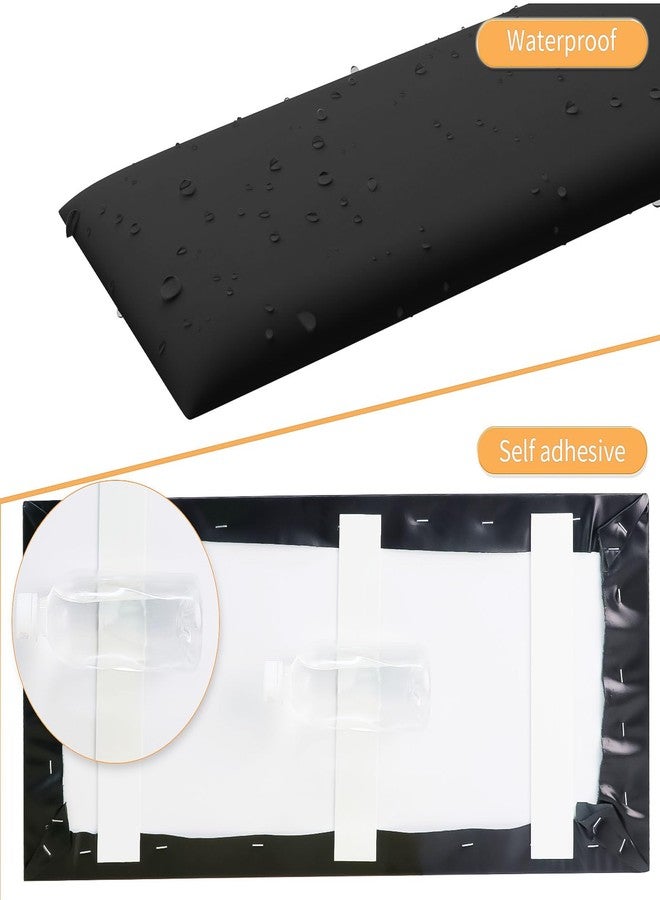 Umedol 3D Anti-Collision Wall Padding for Kids, Black Peel and Stick Headboard Pack of 4 Panels Sized 7.8" x 15.7", Self-Adhesive Headboard Panels for Bedroom/Living Room Upholstered Wall - Image 3