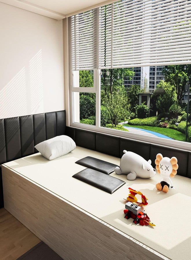 Umedol 3D Anti-Collision Wall Padding for Kids, Black Peel and Stick Headboard Pack of 4 Panels Sized 7.8" x 15.7", Self-Adhesive Headboard Panels for Bedroom/Living Room Upholstered Wall - Image 5