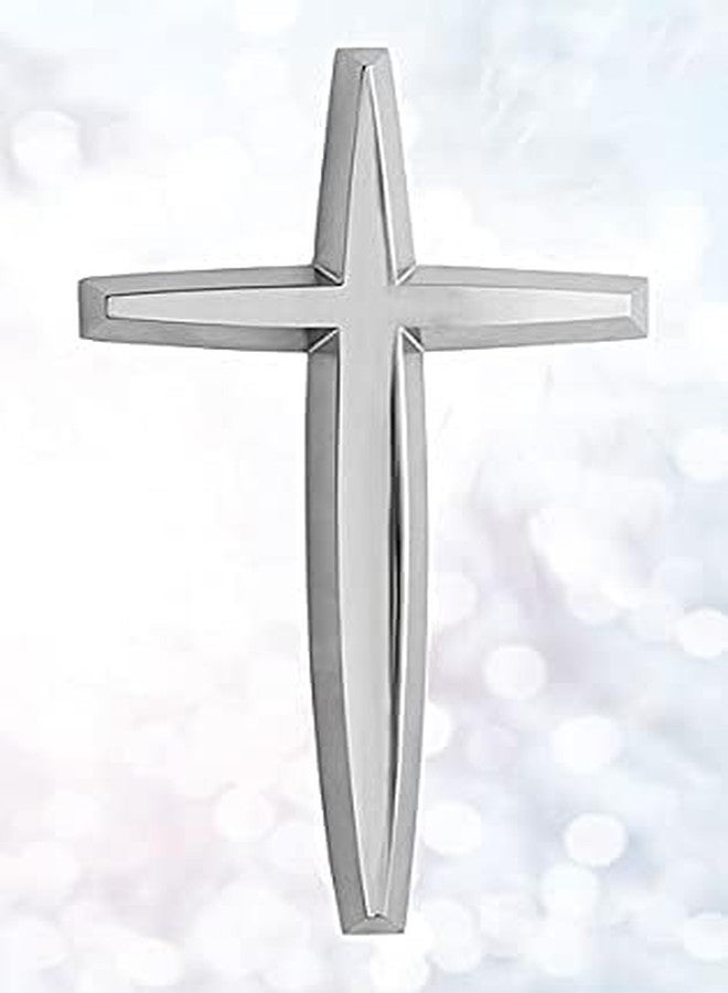 Nambe Wall Cross | Holiday Symbol for Christmas Décor, Wedding, or Housewarming | Measures 9 x 5 Inches | Made of Nickel Plate | Designed by Maureen McTamney - Image 3