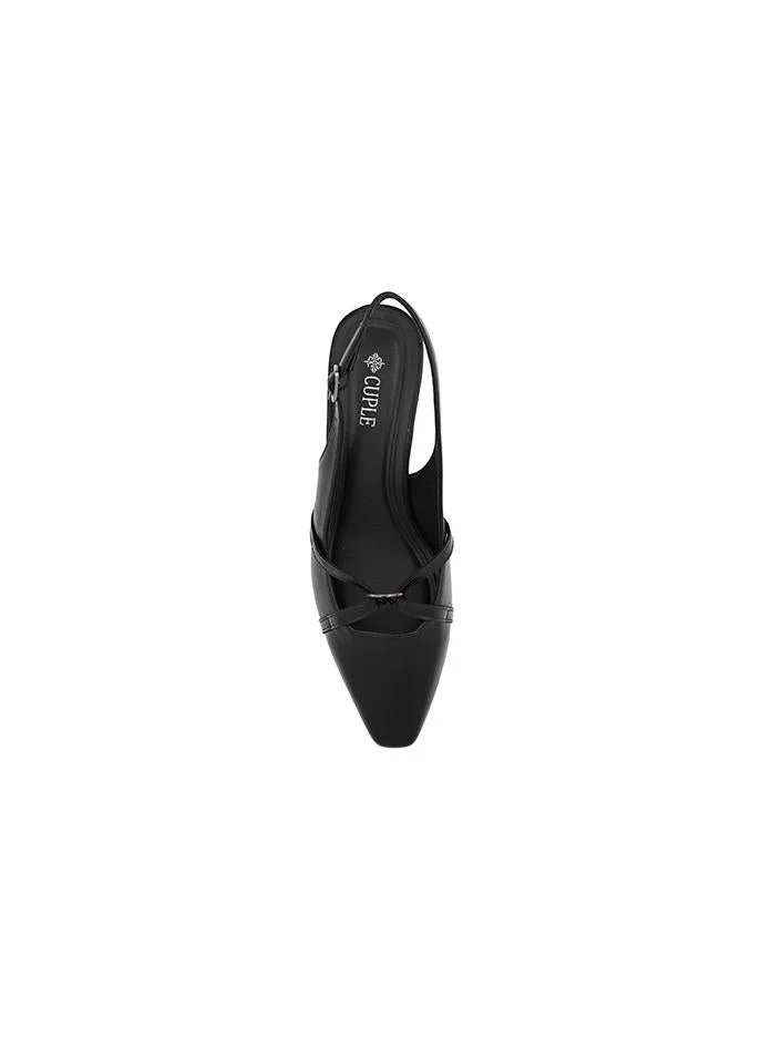 Cuple Black Cuple Metallic Slingback Pumps for Women | Best Price UAE