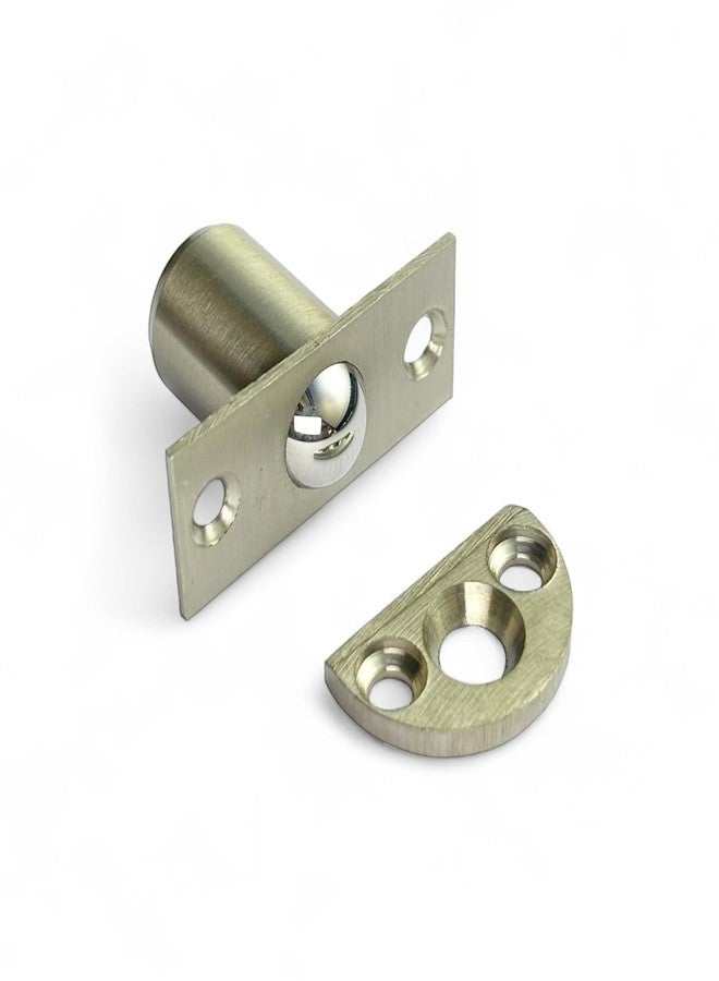 Moksh Plus Brass Magnet 11mm-T/Brass Goli Catcher 11mm Ball S.S. Finish/Cabinet Latch Strong Door Catches for Door Latch Invisible Cupboard Closure (Pack of 1 Pcs.) - Image 1