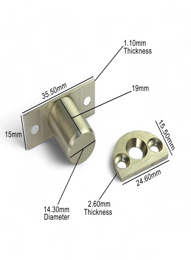 Moksh Plus Brass Magnet 11mm-T/Brass Goli Catcher 11mm Ball S.S. Finish/Cabinet Latch Strong Door Catches for Door Latch Invisible Cupboard Closure (Pack of 1 Pcs.) - Image 2