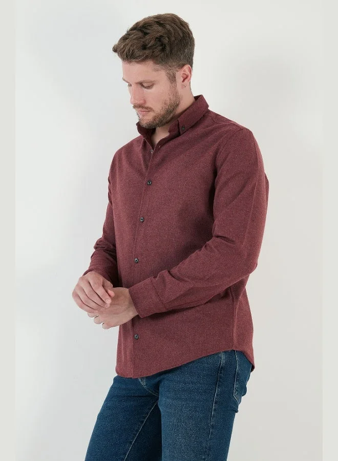 Buratti  Buratti Cotton Regular Fit Button-down Collar Winter Shirt Men's SHIRT CF24W127079 for Men | Best Price UAE