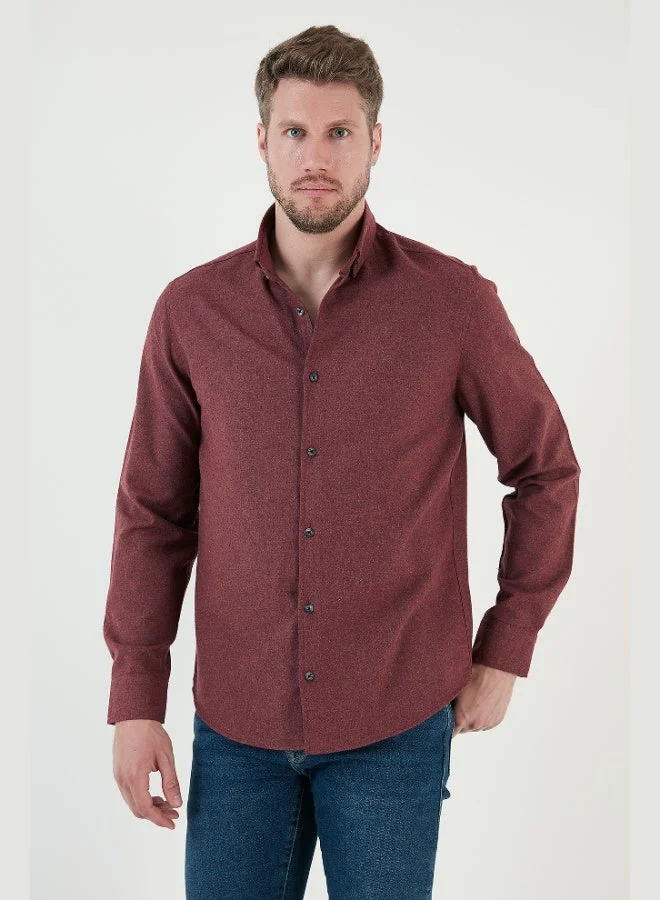 Buratti  Buratti Cotton Regular Fit Button-down Collar Winter Shirt Men's SHIRT CF24W127079 for Men | Best Price UAE