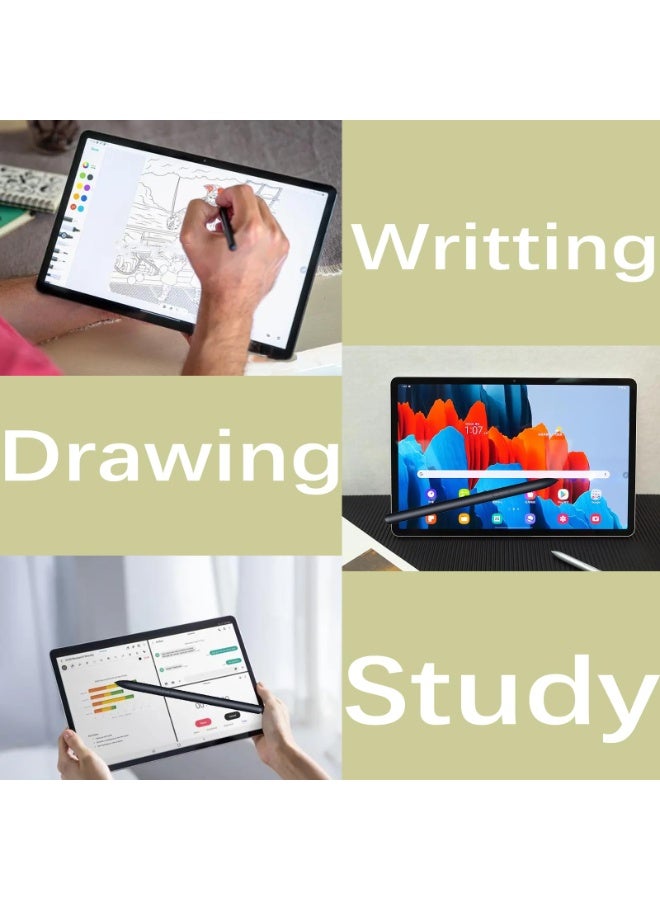 قلم لمس بديل S Pen لجهاز سامسونج جالكسي تاب S7/S7+ - أسود غامق مع 5 رؤوس - Image 5