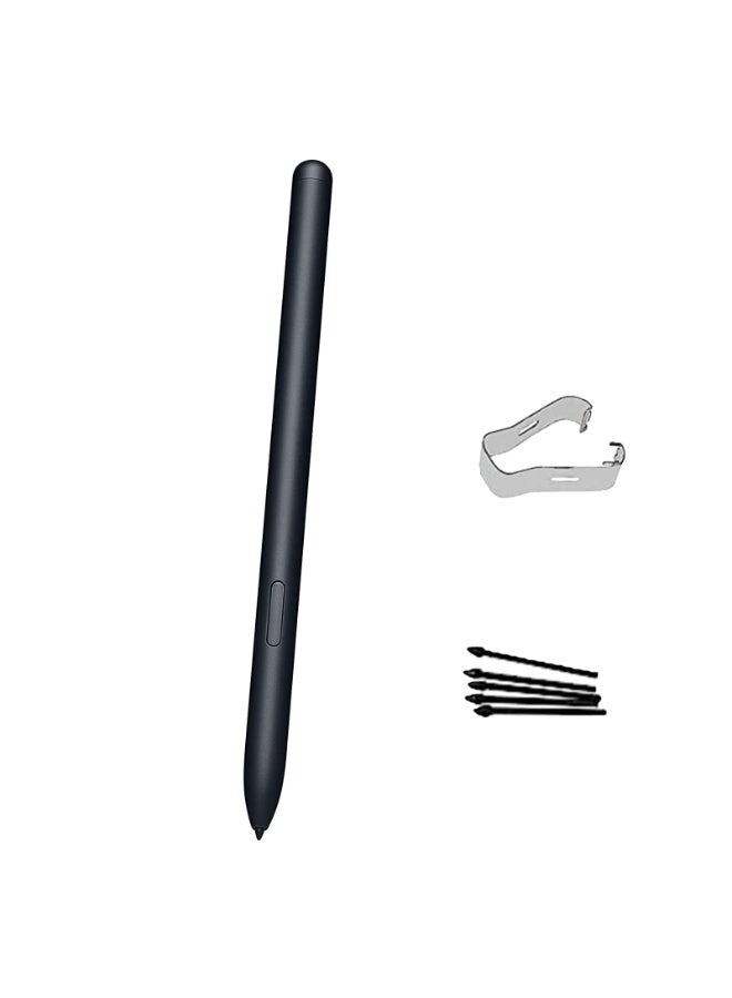 قلم لمس بديل S Pen لجهاز سامسونج جالكسي تاب S7/S7+ - أسود غامق مع 5 رؤوس - Image 1