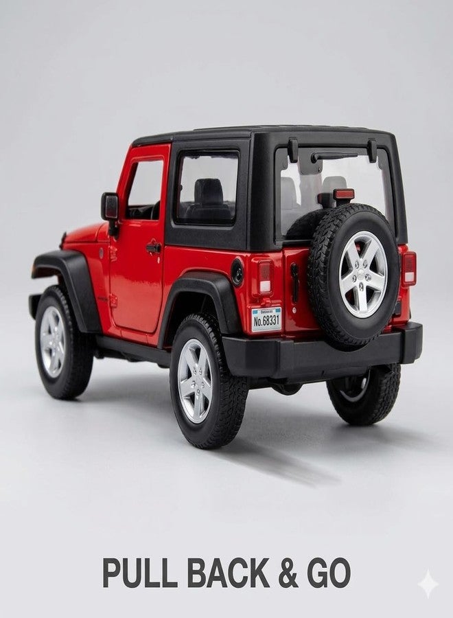 Wizplex MSZ Official Licensed Jeep Wrangler Diecast Model Car 1:32 Scale | Light & Sound | Pull Back Action | Metal SUV Toy | Collectible Display & Gift - Image 5
