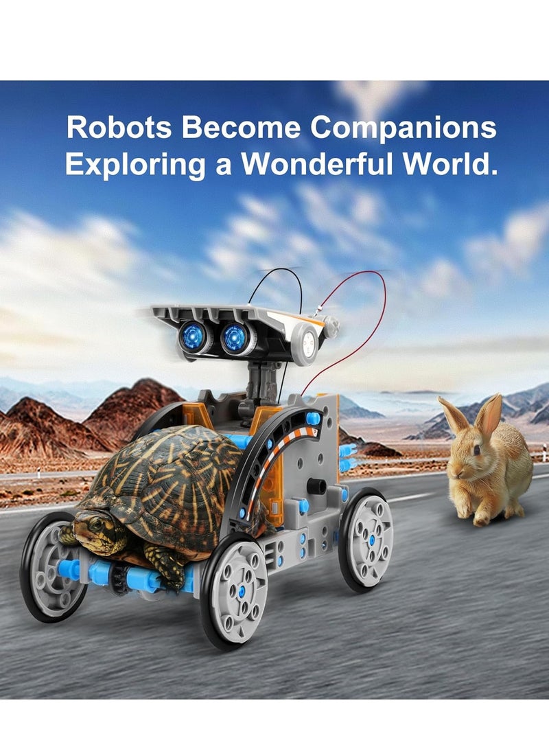 Raxoom STEM 13-in-1 Education Solar Robot Toys -190 Pieces DIY Building Science Experiment Kit for Kids Aged 8-10 and Older,Solar Powered by The Sun - Image 5