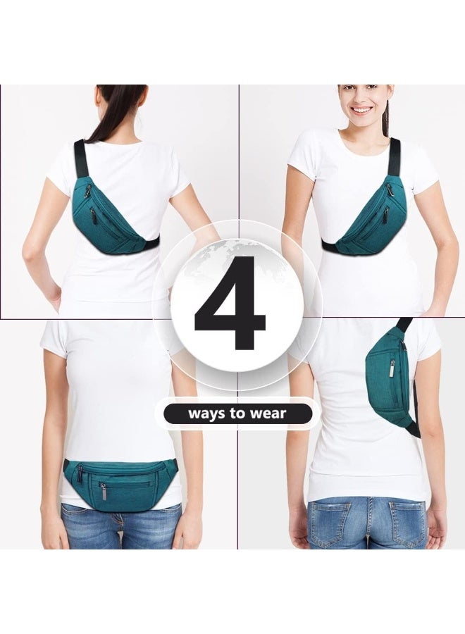 ‌Unisex Fashion Fanny Pack – Green One Size Crossbody Waist Bag for Travel & Outdoor Activities - Image 1