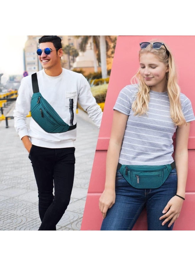 ‌Unisex Fashion Fanny Pack – Green One Size Crossbody Waist Bag for Travel & Outdoor Activities - Image 2