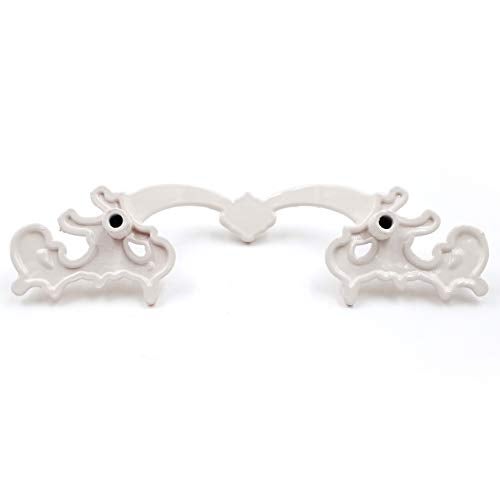 Jetland French Provincial Drawer Pulls - 6-Pack, Ivory White, 3" Hole Centers, Vintage Shabby Chic Pulls for Dresser Nightstand Cabinet, PW1619W76 - Image 5