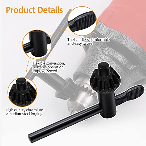 Mdvora Drill Chuck Key Wrench, 6 Sizes Drill Press Clamping Wrench Chuck Press Wrench Key - Image 5