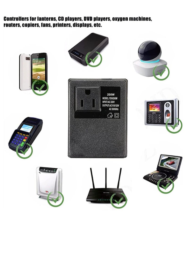 KASTWAVE 220V To 110V Voltage Converter Travel Power Adapter Step Down Voltage Converter 220V to 110V Transformer for Hair Straightener TVs Laptops - Image 3