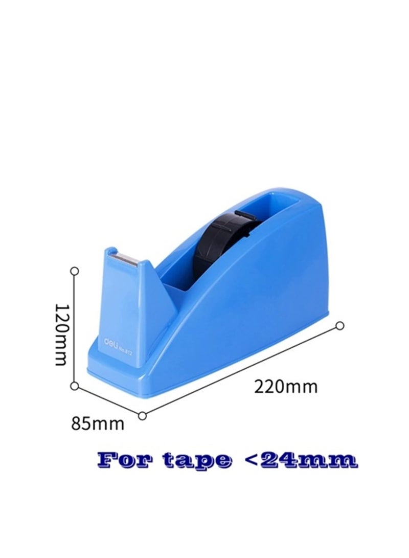 Deli Tape Dispensers, Deli 812 Stationery tape holder tape dispenser for max. 24mm tape blue and gray color optional - Image 1