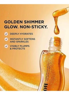 Gisou Golden Shimmer Glow Honey Infused Lip Oil - Hydrating, Nourishing, and Naturally Enhancing Formula for Luxurious Lips  - Image 5
