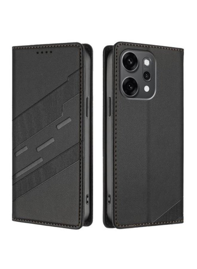 Flip PU Leather Case Cover for oppo reno 14 cover with Card Holder and Card Holder Shockproof Protection Camera Protection