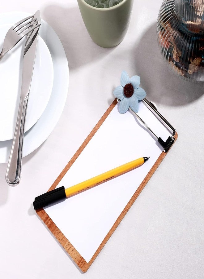 Keebori Wooden Mini Clipboard with Profile Clip, Small Pocket A6 Board, Writing Pad for Restaurants, Office, Classroom Supplies, Light Wooden 8X4 Inch Pocket Sized Notepads (6) - Image 5