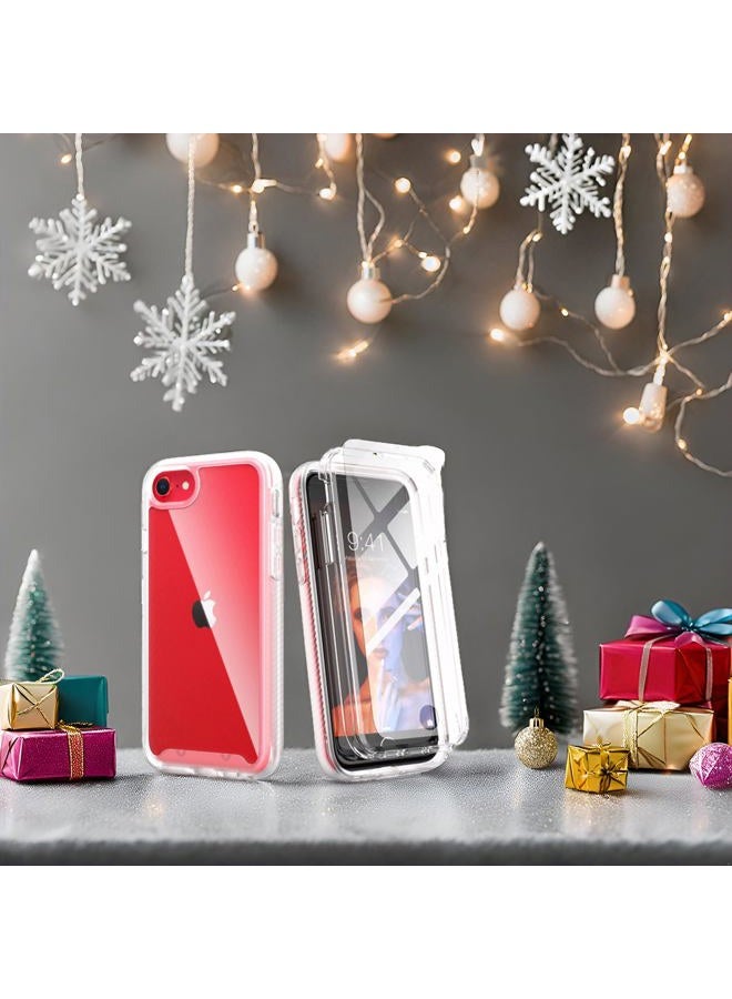 IDweel for iPhone SE 2020 Case,for iPhone 8 & 7 & SE 2022 Case(SE 3nd Gen),Full-Body Sturdy Shockproof Slim Fit Clear Cover with Screen Protector Heavy Duty Shock Resistant Hybrid Cover,Clear - Image 2