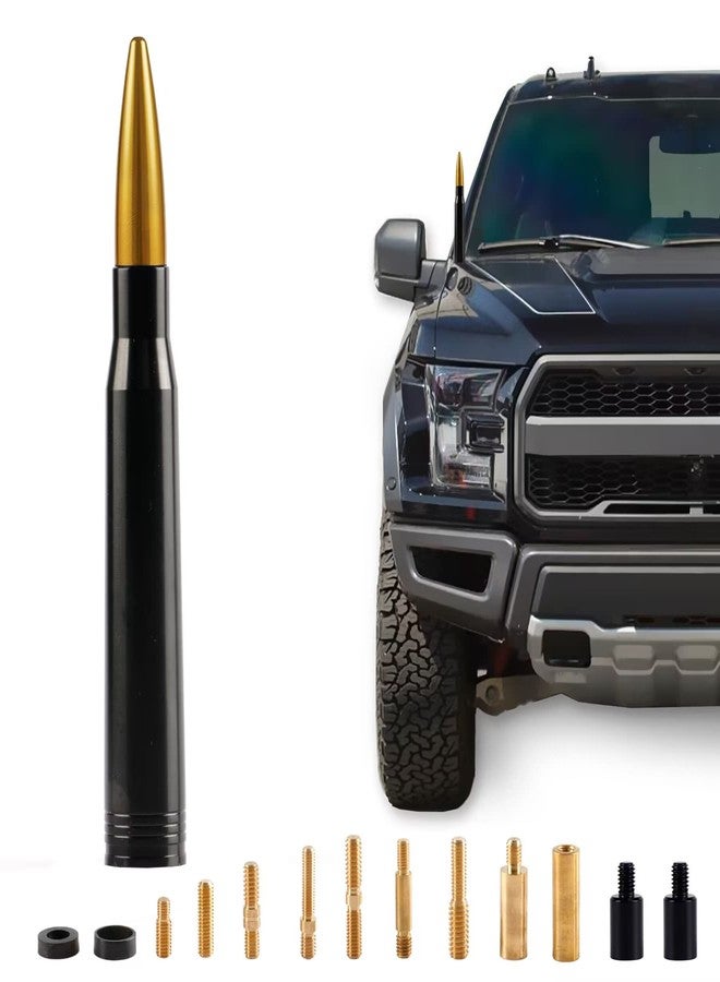 BJSIA Upgrade Universal Car Antenna Compatible with Ford, Dodge, Chevrolet, GMC, Jeep, Toyota Truck Antenna - Made of Rugged Billet and Aluminum, Yellow, Car Accessories - Image 1