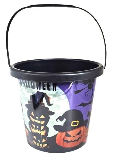 RSAAUD® Halloween Pumpkin Candy Baskets for Kids, Trick Or Treat Halloween Candy Bowl with Skeleton Party Decoration, Halloween Decoration Prop, Pumpkin Candy Basket (Black) - Image 2