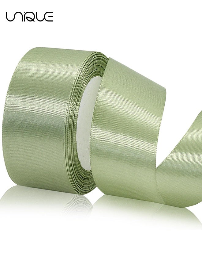 يونيك شريط ساتان باللون الأخضر الحكيم - عرض 1.5 بوصة وطول 25 ياردة لشريط الساتان المستخدم في لف الهدايا، الحرف اليدوية، صنع bows الشعر، إكليل، تزيين حفلات الزفاف ومشاريع الخياطة الأخرى - Image 1