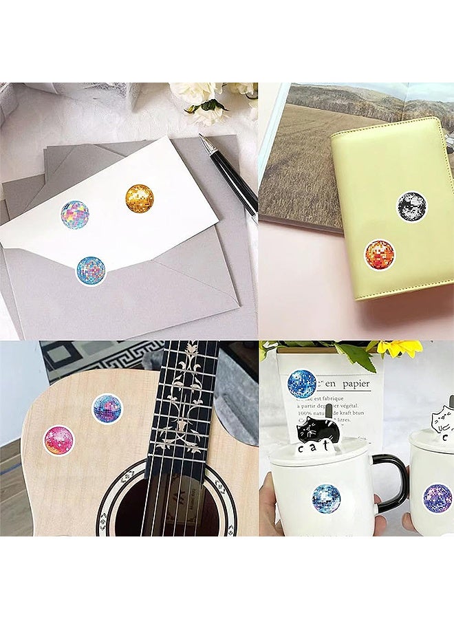 MXN 500 Pcs Disco Sticker Rolls for Kids, 8 Tyles Disco Pattern Round Seal Label Stickers, Teacher Stickers for Kids Birthday Party School Reward Giveaways - Image 4