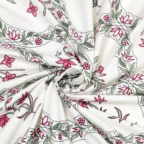 BLOCKS OF INDIA 200TC Diwan Set Cotton 8 Piece | Deewan Printed Bedsheet Sets for Living Room Hall (Set of 8 Piece, 1-Bed Sheet | 2-Bolster Cover | 5-Cushion Cover (Green BEL) - Image 5