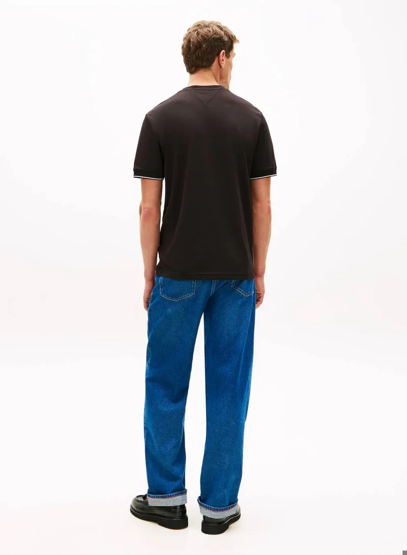 TOMMY HILFIGER Black Performance Crew Neck T-Shirt for Men | Best Price UAE