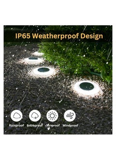 KASTWAVE Solar Ground Lights Outdoor Waterproof 28 LED, Bright Solar Powered Landscape Lights, Solar Lights for Outside Pathway, Wall, Deck, Fence (Cold White, 1 Pack)  - Image 2