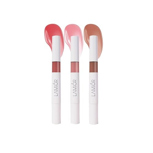 LAMIOR Peptide Glaze Lip Balm Combo Pack of 3 - Berry Cherry | 3-in-1 Formula for Glossy Shine, Healing, and Nourishment | Pillowy-Soft Lips | Nourishes Dry Skin | Real Reviews, Juicy Results! - Image 1