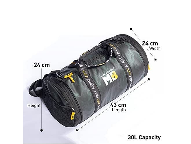 MUSCLEBLAZE Gym Bag (Phirse Zidd Kar) Duffle Bag (Camo, 30L) | for Men and Women | Sports Bag - Image 3