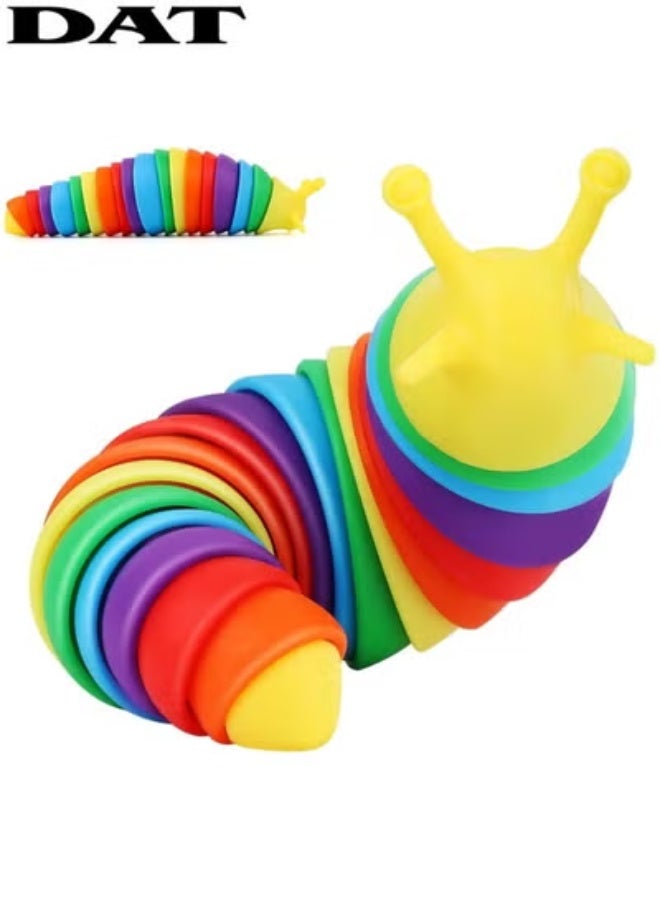 DAT Snail Fidget Toy - Stress Relief Toy with 360Â° Rotating Discs, Colorful Design, 7.5 Inches - Safe, Portable, Odorless - For Kids & Adults - Image 1