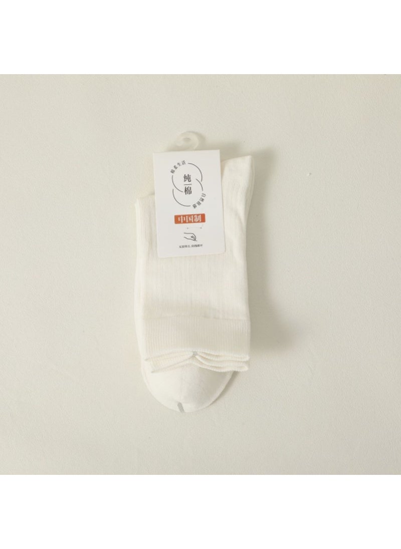 Generic - Pure Cotton Mens Sweat-Absorbent Antibacterial Socks Dark gray - Image 1
