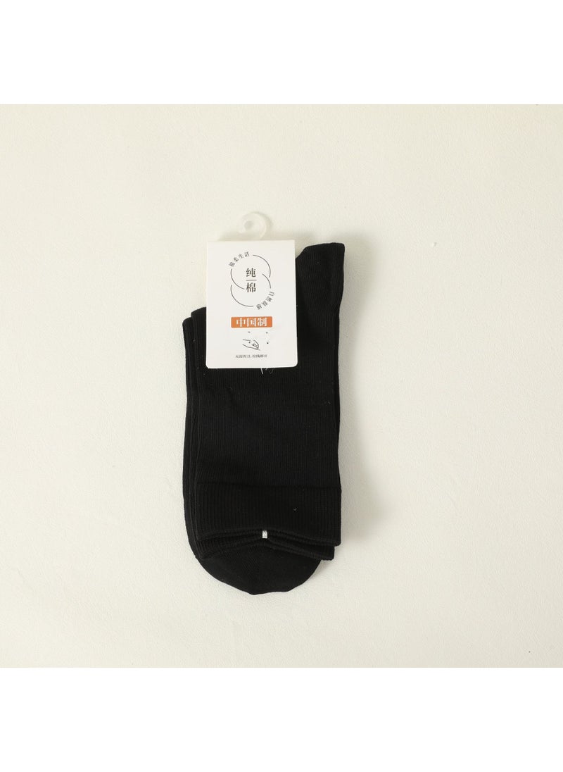 Generic - Pure Cotton Mens Sweat-Absorbent Antibacterial Socks Dark gray - Image 1