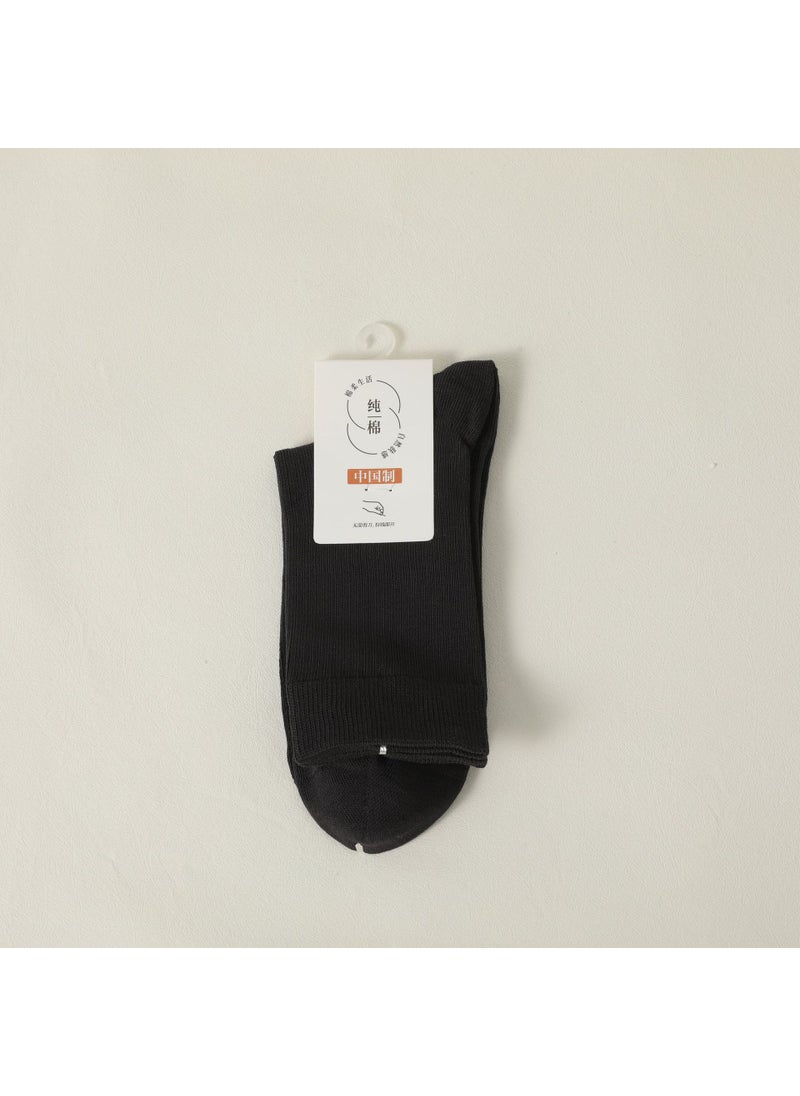 Generic - Pure Cotton Mens Sweat-Absorbent Antibacterial Socks Dark gray - Image 1