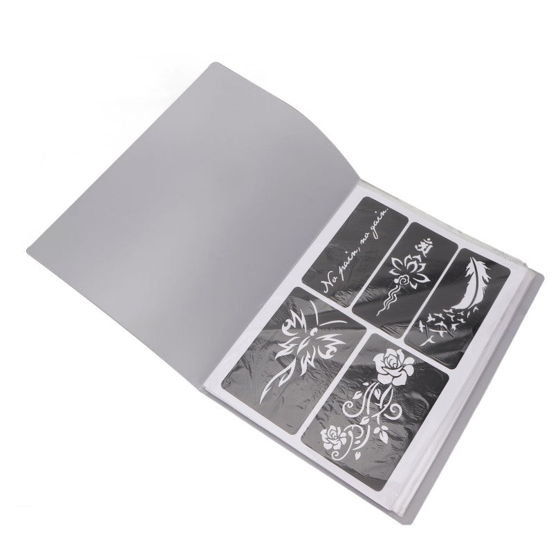 Tattoo Stencils 19 Pages 400+ Patterns Waterproof Reusable PVC Material - Easy To Use Tattoo Templates for Beginners Body Art - Image 3