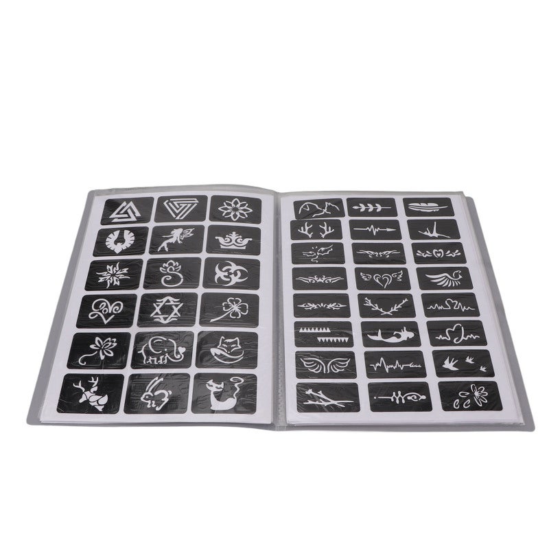 Tattoo Stencils 19 Pages 400+ Patterns Waterproof Reusable PVC Material - Easy To Use Tattoo Templates for Beginners Body Art - Image 2