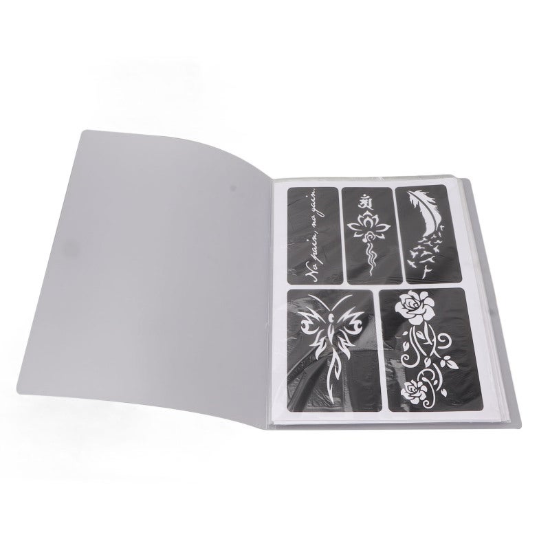 Tattoo Stencils 19 Pages 400+ Patterns Waterproof Reusable PVC Material - Easy To Use Tattoo Templates for Beginners Body Art - Image 1