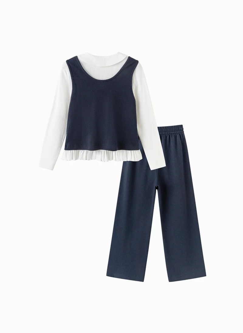Balabala Kids Girls Knit long sleeve suit
