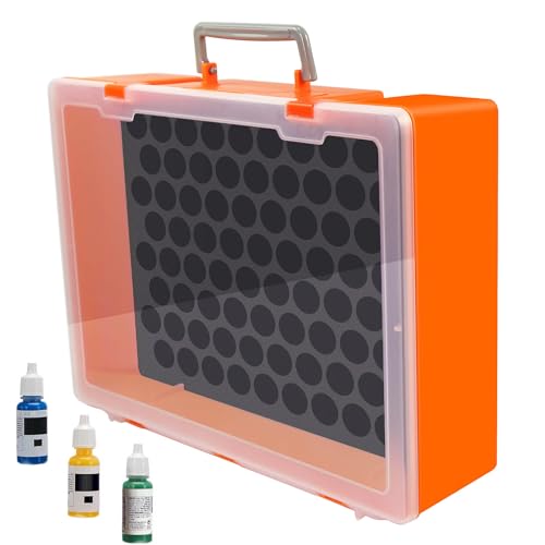 Evemodel 1set Model Paint Bottle Organizer Holds 84pcs 17ml Bottles Pigment Bottle Storage Suitcase Portable SN03 Miniature Paint Storage - Image 1