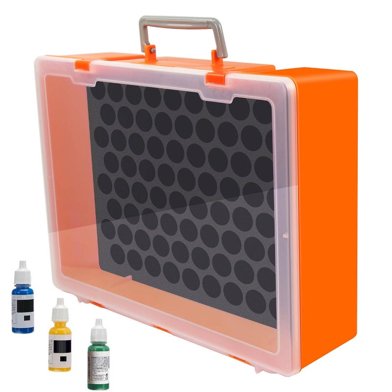 Evemodel 1set Model Paint Bottle Organizer Holds 84pcs 17ml Bottles Pigment Bottle Storage Suitcase Portable SN03 Miniature Paint Storage - Image 2