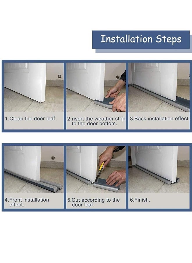 Door Draft Stopper Under Door Noise Blocker Door Sweep Weather Stripping Door Seal Guard Soundproofing Door Stopper for Bottom of Door Large Door Noise Blocker Sound Proof Window Breeze Blocker