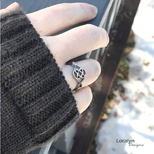 Loralyn Designs Celtic Love Knot Stainless Steel Irish Ring Womens - Image 2